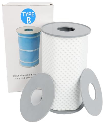 ComPrase Type B Pool Filter - Reusable,Above Ground Pool Filter, Sturdy & Chemical-Resistant