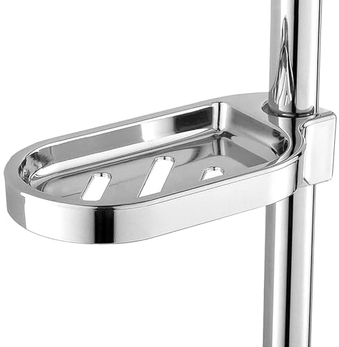 Seifenhalter für Duschstange, Seifenschale Dusche Seifenablage Porte Savon Douche Ohne Bohren Soap Holder Duschablage Verstellbare