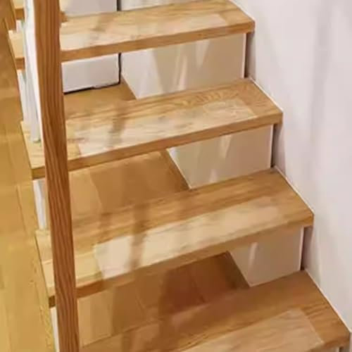 DSWZLQDXB Stufenmatten transparent für Innen Treppen Antirutschstreifen selbstklebend Antirutschmatte Treppenstufen Matten für Holztreppen,Anti Rutsch Streifen Treppe Klebeband Pads (15cm×80cm)