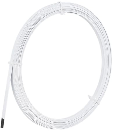 BENECREAT 8m di Disossamento In Acciaio A Molla Bianco, Stecche per Corsetto Da 6mm per Cucire, Stecche In Acciaio Rivestite In Plastica per Bustle Da Sposa, Disossamento Crinolina, 1mm di Spessore
