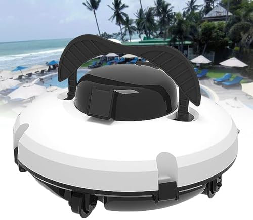 Wireless Robotic Pool Cleaner with Fast Charging & Waterline Cleaning - Energy Efficient Automatic Pool Vacuum for Above Ground & In-Ground Pools