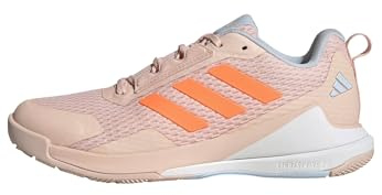 adidas Damen Novaflight 2 Indoor Shoes, Blush pink/Lucid Orange/FTWR White, 38 EU