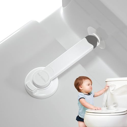 4our Kiddies Toilet Lock(2 PCS), Baby Proof Toilet Seat Lid Lock | Easy Install Toilet Lid Lock with Extra Pallet. Fits Most Standard Toilets. Helps Prevent Child Access