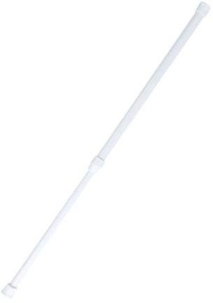 Aramox Telescópico de Cortina, 30-50 Cm de Varilla de Tensión Cargada de Resorte, Riel de Cortina de Ducha y Armario con Caucho Antislip, Blanca de Acero con Alto Contenido de Carbono para