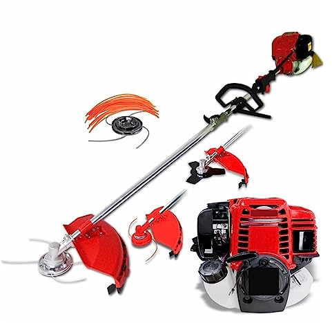 Desbrozadora, Cortador de césped 2 en 1 con Motor FK35 de 4 Tiempos, desbrozadora, cortadora de Gasolina, podadora de árboles con Mango de Bicicleta