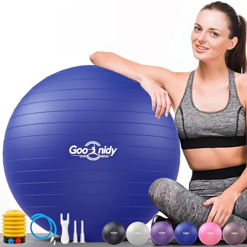 Goonidy Weich Gmnastikball Schwangerschaft, Sitzball Büro Ergonomisch, Gummiball Medizinball Balance Yoga Ball Bal Hüpfball Riesenball Balancegeräte Fitnessball Für Gymnastik Gymnastikbälle & Zubehör