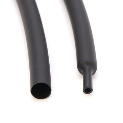Kabelschlauch 1 m Durchmesser,5–50 mm, kein Kleber, Schrumpfschlauch, Verhältnis 3:1, wasserdicht, Drahtwicklung, isoliert, ausgekleidet, Kabelhülle, schwarz(50mm)