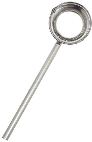 Alipis Cucharón de Acero Inoxidable Mango Largo 35 CM Pala para Agua Grande para Cocina y Jardín Utensilio Multiusos para Regar y Lavar Verduras Cucharón Resistente y Ergonómico