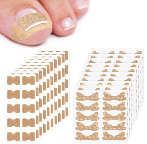 VYZUTR 200 stycken fotnagelvårdsset för tånaglar – tånagelvård lapp och nagelplåster för behandling – professionell tånagelvårdsklämma för vuxna fotnaglar, andas