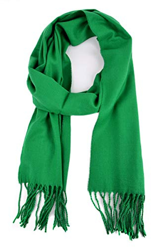 boxed-gifts Green Cold Weather Winter Scarf for Men & Women - Faux Cashmere Acrylic Long Soft Scarves