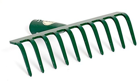 Rechen 10 Zinken 24 cm Rasenrechen Heurechen Harke K_12