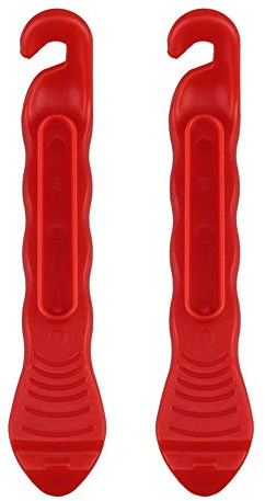 VOANZO 2PCS Heavy Duty Tire Levers Bike Tyre Spoon Tube Must Have Tool Bicycle Repair Accessories for Road Bicycle (Red)