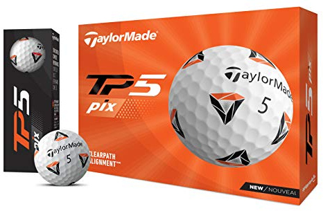 TaylorMade TM21 TP5 pix Golf Balls 12 Ball Pack White