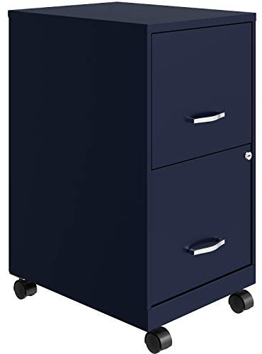 Lorell LYS SOHO File/File Mobile File Cabinet, Navy