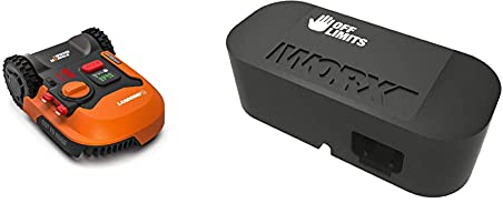 Worx Landroid M WR141E Mähroboter/Akkurasenmäher für kleine Gärten bis 500 qm/Selbstfahrender Rasenmäher für einen sauberen Rasenschnitt+ Landroid 500 Off Limits