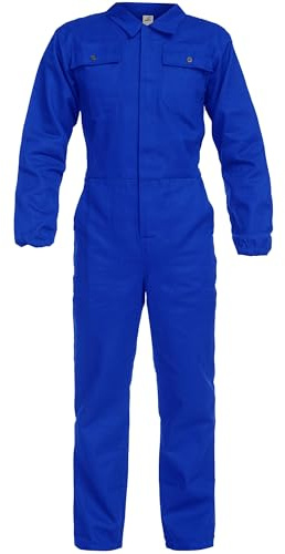 BWOLF ANAX Tuta da Lavoro Uomo con Tasche Multiple, Tessuto Resistente 100% Cotone, blu reale, L