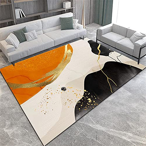 Deko Outdoor Terrasse Home Teppich Outdoor Area Teppich Orange Black Nette Teppich-Kinderklettermatte ist weich und komfortabel 200x300cm Teppich Für Balkon Wetterfest