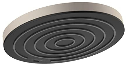hansgrohe Pulsify S 24141821 Moderner Duschkopf, 1 Strahl, PowderRain mit QuickClean, gebürstetes Nickel, 25,4 cm