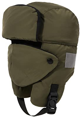 CLAPE Herren Wasserdicht Fliegermütze Winddicht Trappermütze Warme Wintermütze mit Maske Thermal Bomber Mütze Uschanka Russen Mütze