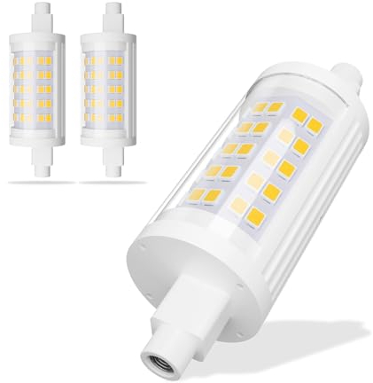 R7s LED Bulb 78mm, Non-dimmable Linear Bulbs, 10W 1000lm, Equivalent to 100W Halogen Lamp, for Floodlight, Security Light, Landscape Light and Work Light (Color : Warm white, Size : 2pcs)