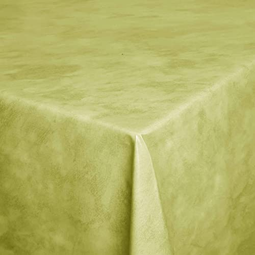Wachstuch Wachstischdecke Tischdecke Gartentischdecke Größe wählbar Leicht Marmoriert Grün Eckig 110 x 220 cm abwaschbar