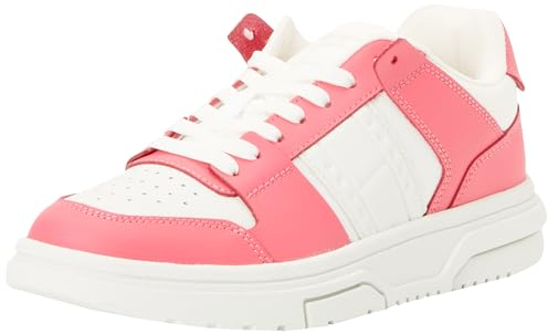 Tommy Jeans TJW Skate Sneaker Mat Mix EN0EN02501, Suola Cupsole Donna, Rosa (Pink Alert), 37 EU