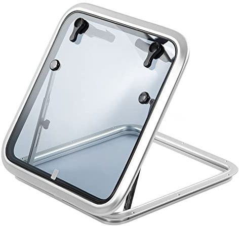 Trappe de Pont Carrée de Trappe Marine 360 ​​x 360 Mm Fenêtre de Trappe de Ventilation pour Bateau de Pont carré Poussoir Fenêtre de Fuite pour Yacht Marin de 3 à