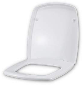 WC-Sitz Toilettensitz für GALASSIA SA02 als Original Thermohärtungsmittel, weiß, Scharnier aus Edelstahl