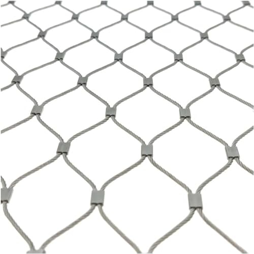Yoeoefuo Weidezaun Hühnerzaun Maschendrahtzaun Zaun Für Hunde 1x10m 2x10m 3x10m Flexibles Kabelgeflecht Schutzzaunnetz Drahtseilgeflecht Kabel Gewebt Schafzaun Begrenzungszaun (Color : 2mm Wire Size
