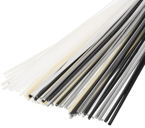 sourcing map 78pcs 8 Inch Plastic Welding Rods PU/PP/ABS/PE/TPO/PA/PC Welding Strips Welder Rods for Plastic Welder,Car Bumper, Kayak Repair