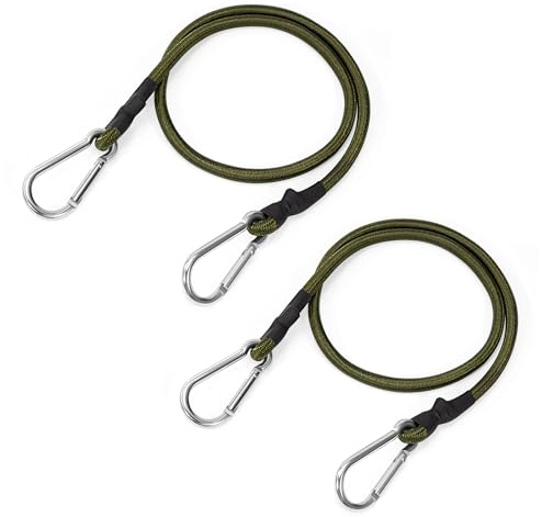 AYMQC Bungee-Seile mit Karabiner Strapazierfähige Spanngummis Elastische Spanngurte Bungee-Gurte Gepäckspanner für Motorrad Fahrräder Auto Dachträger 90cm 2 Stück