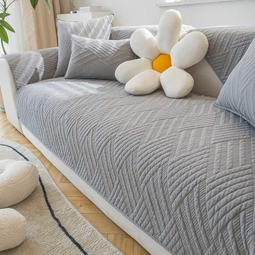 HLTQL Sofabezug 1 2 3 4 Sitzer Sofaschoner rutschfest Couchbezug L Form Waschbarer Dekor Perim Sofa Decken Sofaschutz Katze Hund Decke Doppelseitiger Gesteppter,#17-70x120cm