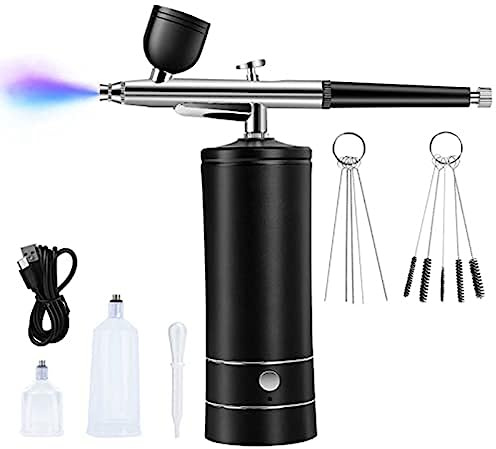 Ohsilv 1 Set Airbrush Kit Rechargeable Cordless Airbrush Compressor 30PSI High Pressure Portable Handheld Airbrush Airbrush Set