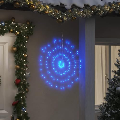 ShGaxin Luces de Navidad de Estrellas 8 uds 140azul 17 cm, Luces Navidad Exterior, Decoración Navidad, Proyector Navidad Exterior, Estalactitas Luces De Navidad
