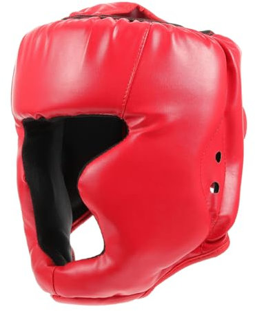 KOMBIUDA Boxhelm Mit Selbstklebender Rückseite Für Wrestling-Kopfbedeckungen Gesichtsschutz Für Jugendliche Und Erwachsene Leicht Auszuziehen Universeller Sitz Kinn Für Boxen Und Taekwondo