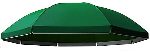 Auvent de rechange vert pour parasol de plage d'extérieur de 2,7 m, 3 m, 3,4 m, 3,7 m, tissu résistant aux UV pour parasol à 8 baleines/10 baleines