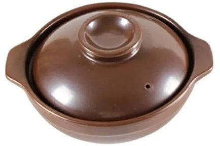 Tegame Terracotta 650ml 900ml Casseruola Riso Noodle Porridge Zuppa Di Latte Stufato Di Argilla Pentola Di Terracotta Con Manico Orecchio Pentola Di Argilla Pentola In Ghisa Con Coperchio(A 650ML)