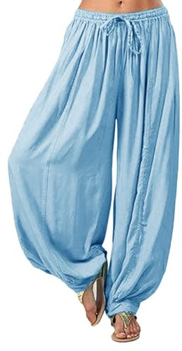 Harem Pants for Women Harem Pants for Women UK Plus Size High Waisetd Baggy Lounge Yoga Trousers for Ladies Harem Pants Women Lightweight Loose Tapered Trousers Ladies 2024 Sportwear