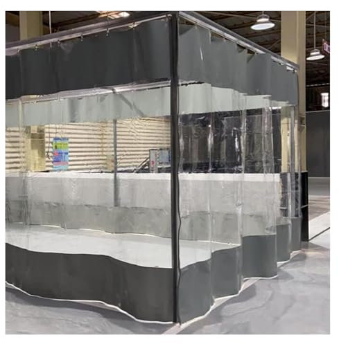 IXIETY Heavy Duty Weatherproof Clear Tarp Panels, 1mm Thick Tarpaulin Divider Curtain Door Partition For Car Wash, Industrial Wash Tarpaulin(3x1.8m/9.8x5.9ft)