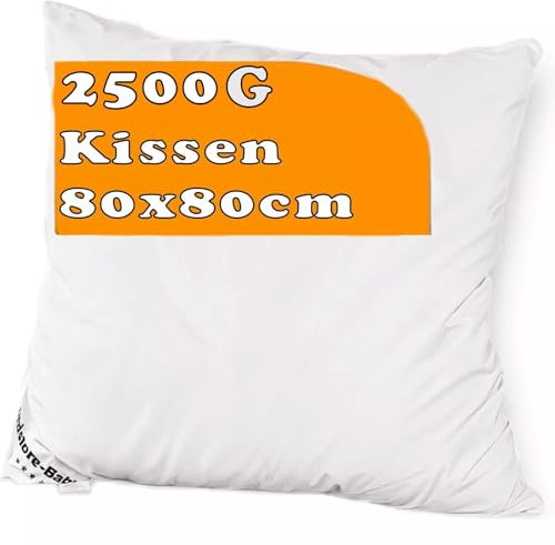 Dedstore-Baby Luxus Federkopfkissen 80x80 cm - 100% Europäische Gänsefedern, Schlafkissen ist Oeko-TEX® & RDS Zertifiziert, Waschbar - Federn Kissen ist Perfekt für Allergiker, Nachtkissen mit 2500g