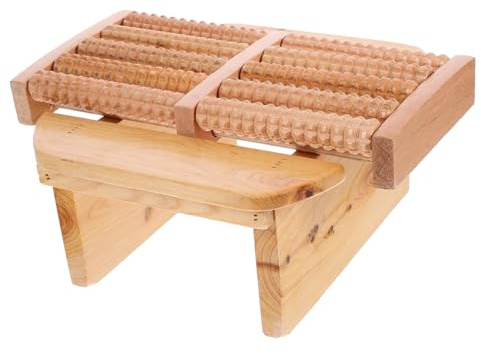 GOOHOCHY Fußhocker Mit Massagerollen Für Sauna Und Badewanne Rutschfester Fußstütze Für Entspannung Dampfbad Dusche Oder Wohnzimmer Für Erwachsene