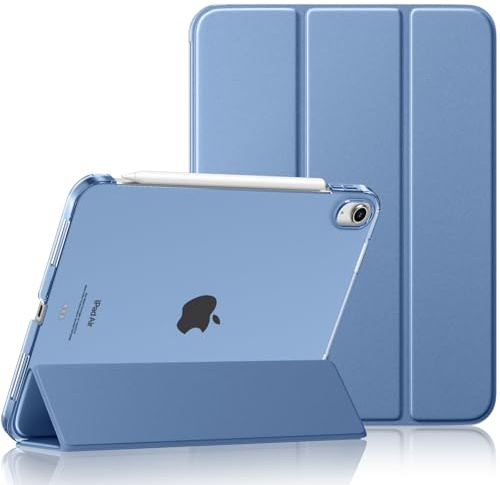 Maledan Hülle für iPad Air 11 Zoll (M4 2026/M3 2025/M2 2024) & 10,9 | iPad Air 5./4. Gen. (2022/2020) Schutzhülle, Ultraleicht, Auto Schlafen/Wachen, Matte PC-Rückseite, Mattblau