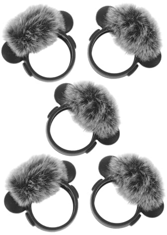 ibasenice 5pezzi Paravento Peloso Per Microfono Dispositivo Di Riduzione Del Rumore Protezione Antivento Per Streaming Live e Interviste Compatto e Portatile Barriera Contro Polvere e Spruzz