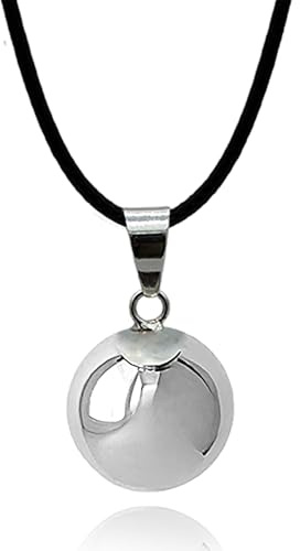 MATLETIK Bola de Grossesse Femme Enceinte - Sonore et Apaisant - Bijou Future Maman avec Cordon Réglable - Cadeau de Grossesse Élégant (Argent)
