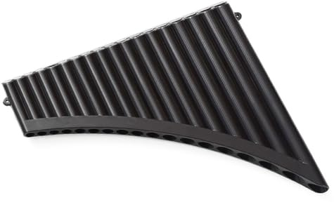 NbgrvB 18-Pipe Pan Flöte im Schlüssel, ABS-Harz-Blasinstrumenten-Spieler, Volksmusik-Sound, für Anfänger und Profi, Schwarz