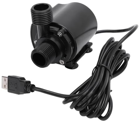 KIMISS Pompe à Eau Submersible, Pompe de Fontaine d'Aquarium DC 5 V 4 W pour Aquarium et étang, Ultra Silencieuse sans Balais 500 L/H, Levage de 180 Cm, classé IP68