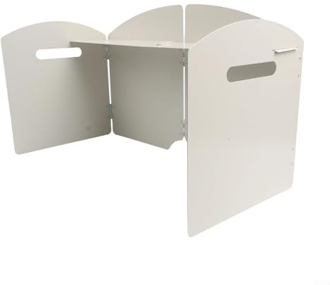 Pantalla portátil de protección contra el viento con 0,8 mm de grosor y esquinas reforzadas para un uso duradero en zonas duras de montaña o costeras (cuatro pliegues blancos)