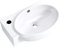 Mai & Mai Petit Lavabo Suspendu Blanc Vasque en Céramique Lave Mains WC Salle de Bain BR001R