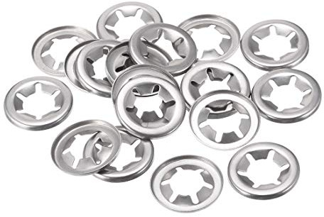 sourcing map M12 Rondelle de Blocage 11.2mm ID 24.5mm OD, 20pcs | Rondelle de Verrouillage Interne Dent Pousser Vitesse Clips 304 Inox Acier