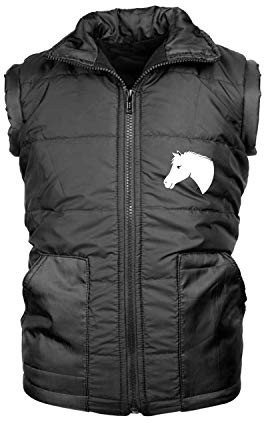 MS-Trachten Mia - Gilet da equitazione per bambini, con imbottitura calda, colore: Nero, 122/128